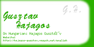 gusztav hajagos business card